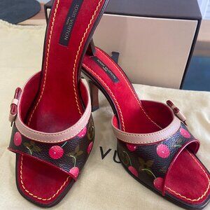 Louis Vuitton Happy Cherries Limited Edition, Vintage LV open-toe